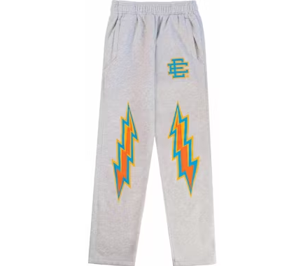 Eric Emanuel EE Basic Sweatpant Gray Aqua Bolt