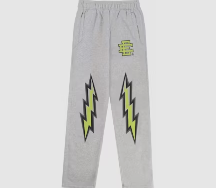 Eric Emanuel EE Basic Sweatpant Gray Lime Bolt