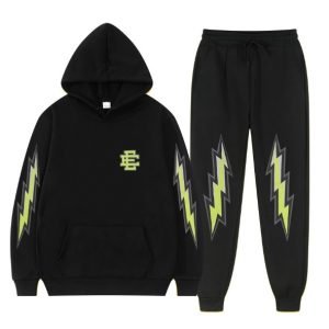 Eric Emanuel Green Logo Black Tracksuit