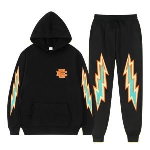 Eric Emanuel Orange Logo Black Tracksuit